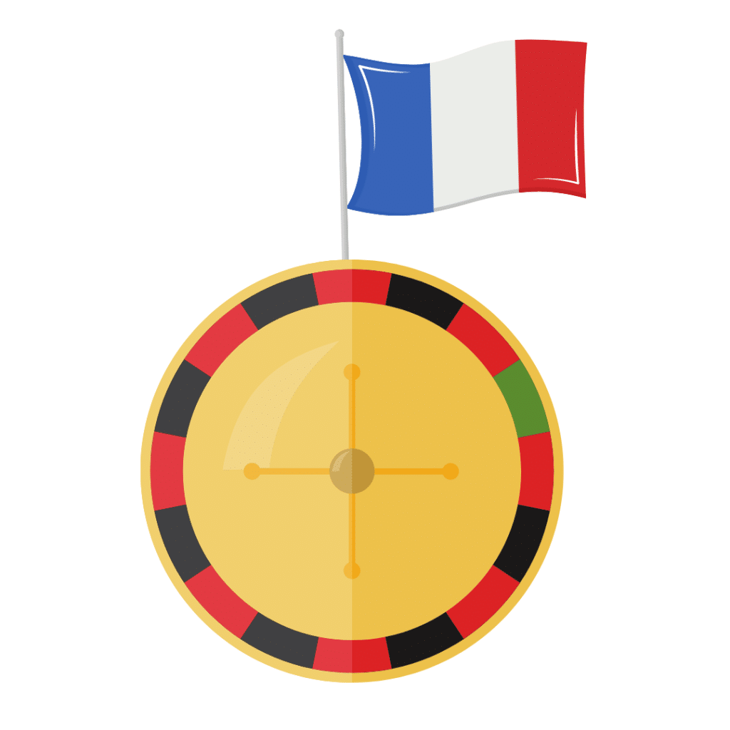 French Roulette Wheel with French flag