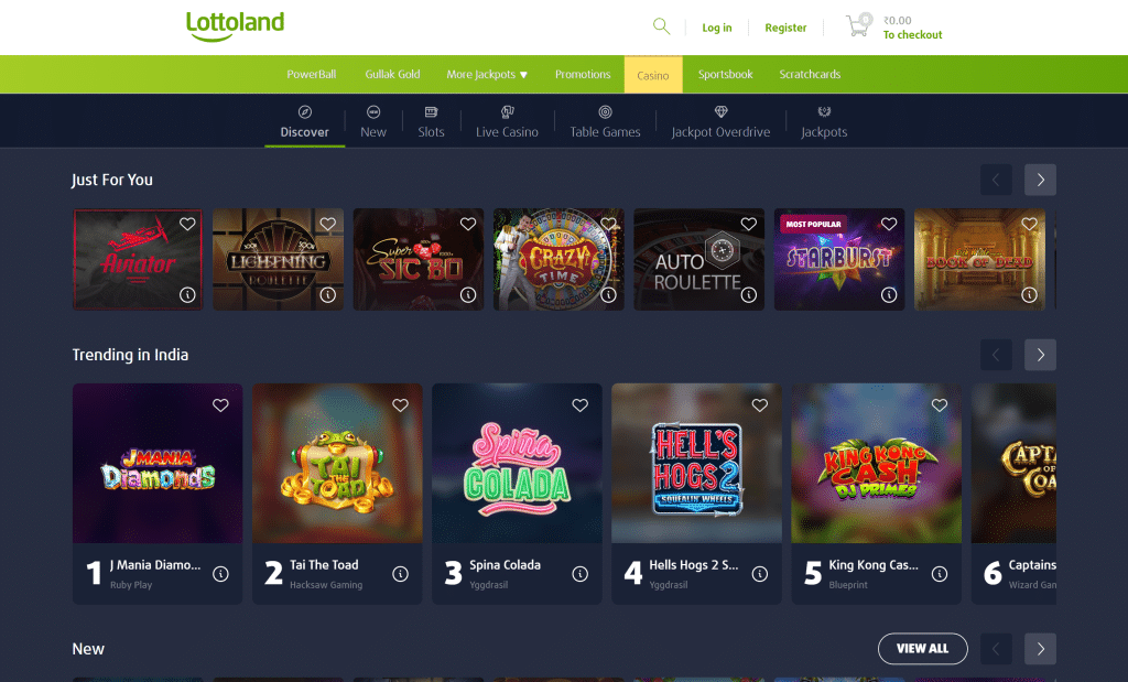 lottoland casino page